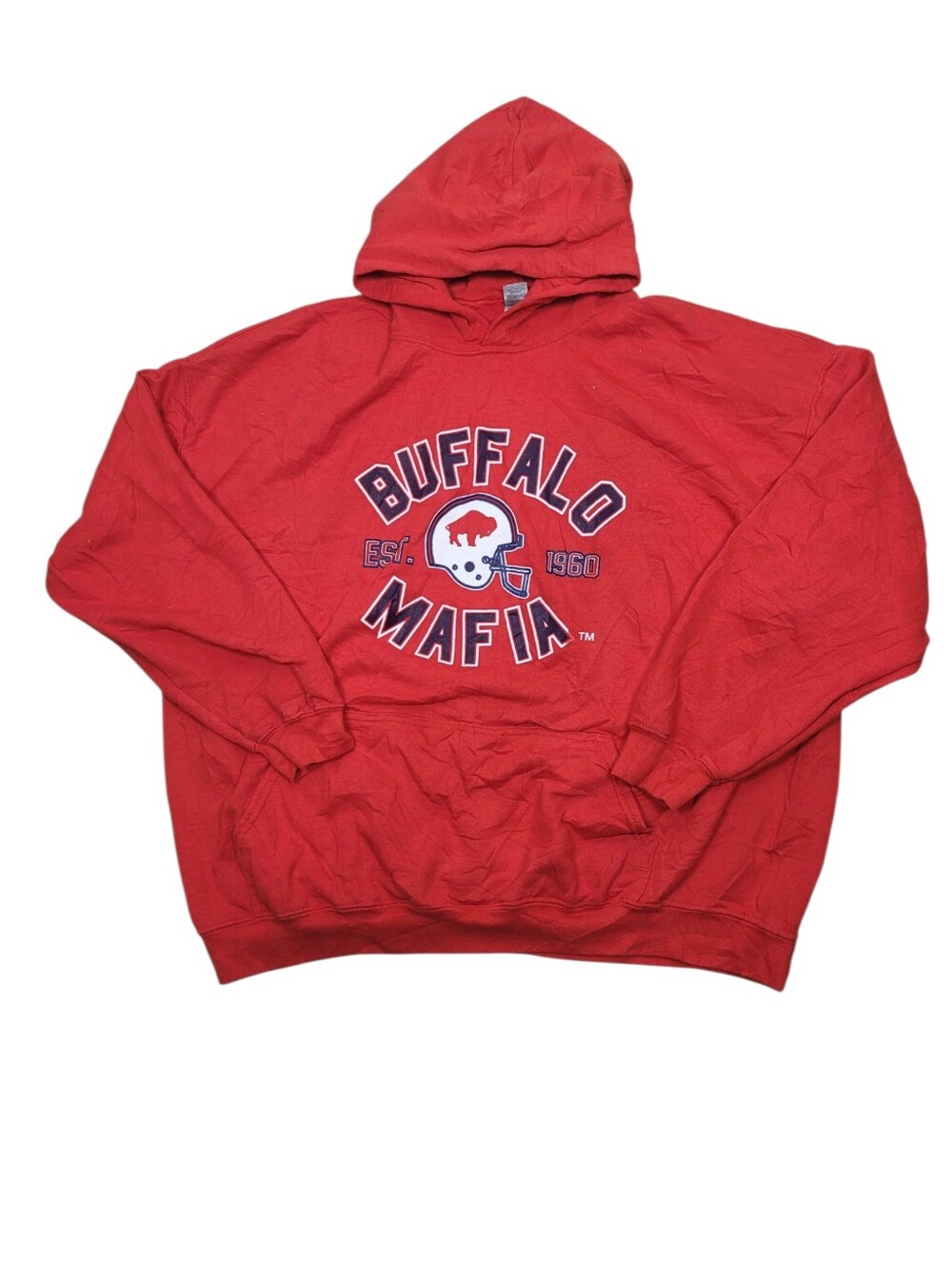 Buffalo Mafia Graphic Red Hoodie Top Size: 2XL